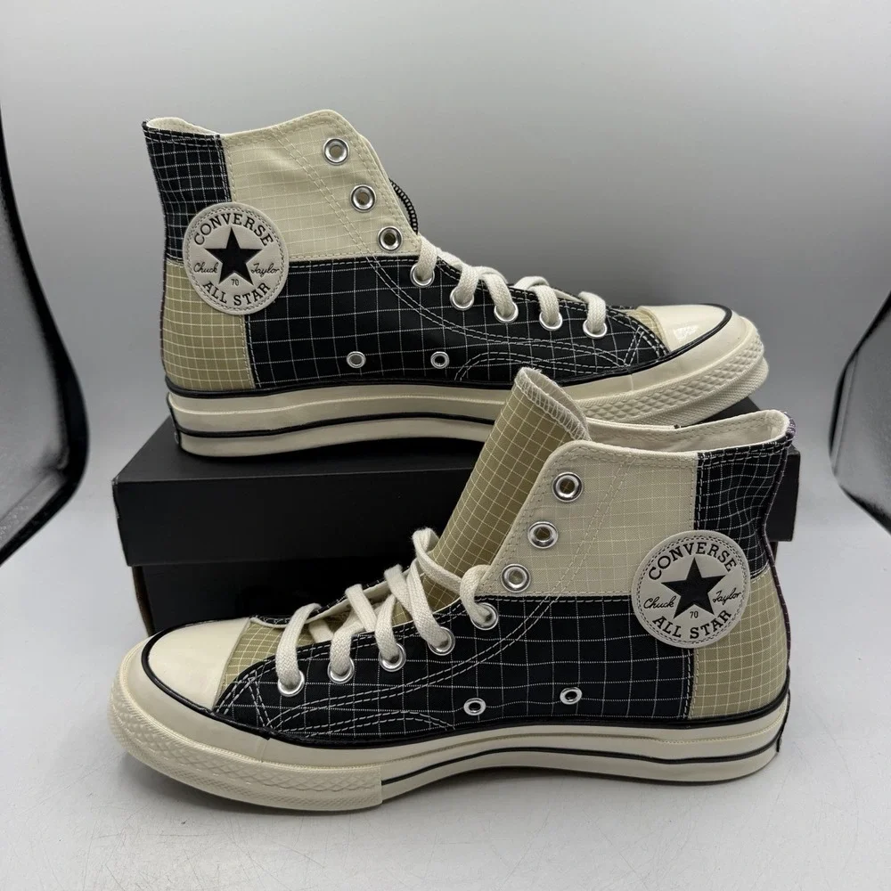 Converse Chuck 70 Hi Quad Ripstop Shoes Mens 9 Womens 11 Black/Oyster 166316C